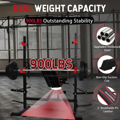 Weight Bench Set With Preacher Curl Design