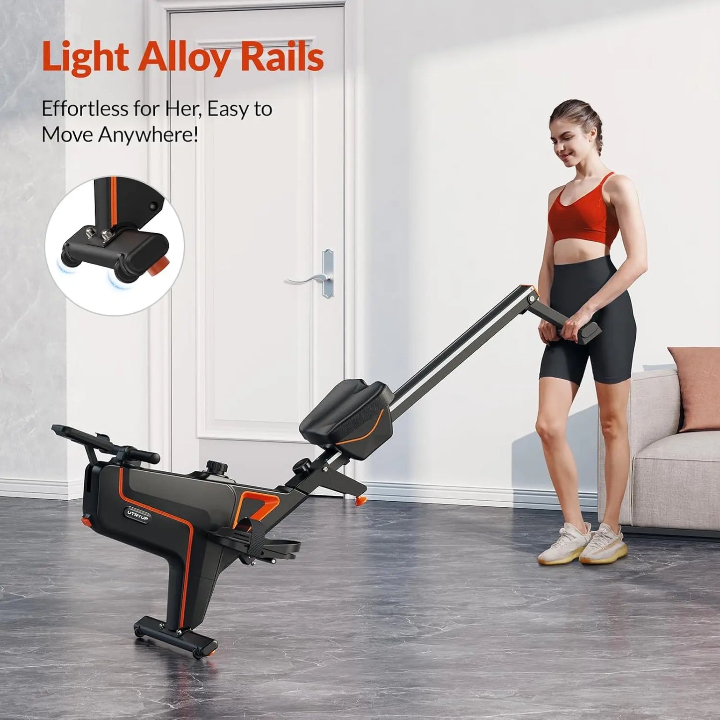 Compact Magnetic Rowing Machine For Home