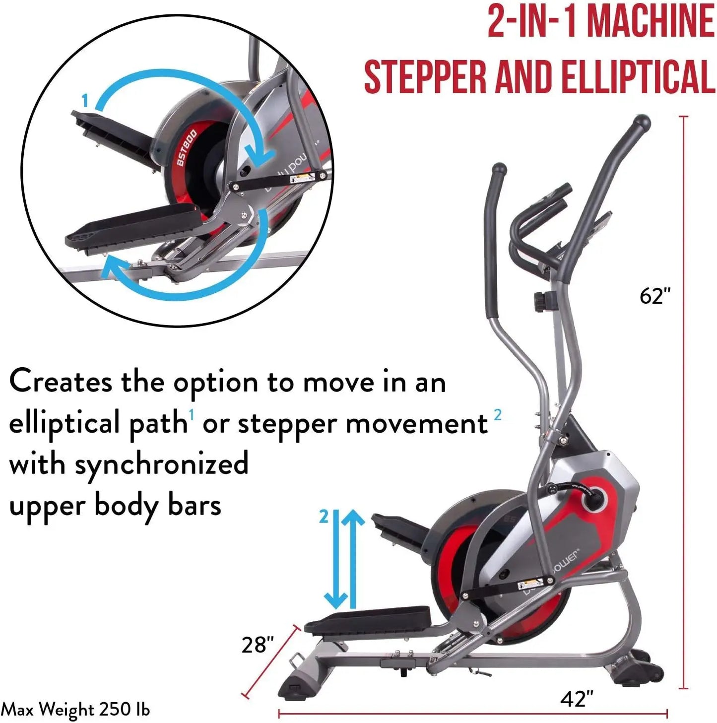 Elliptical Stepper Machine For Home Fitness