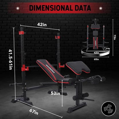 Weight Bench Set With Preacher Curl Design