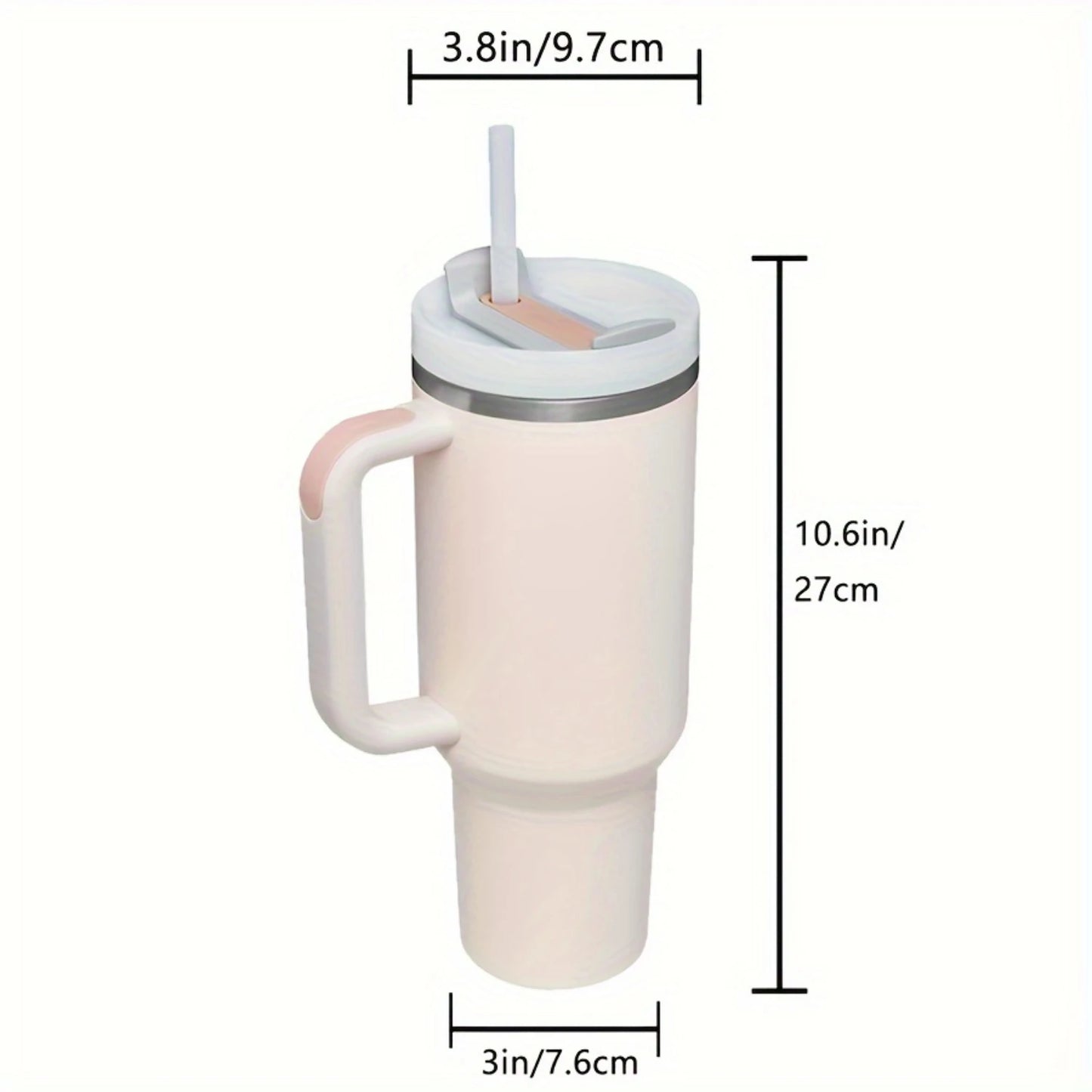 1pc Tumbler With Lid And Straw