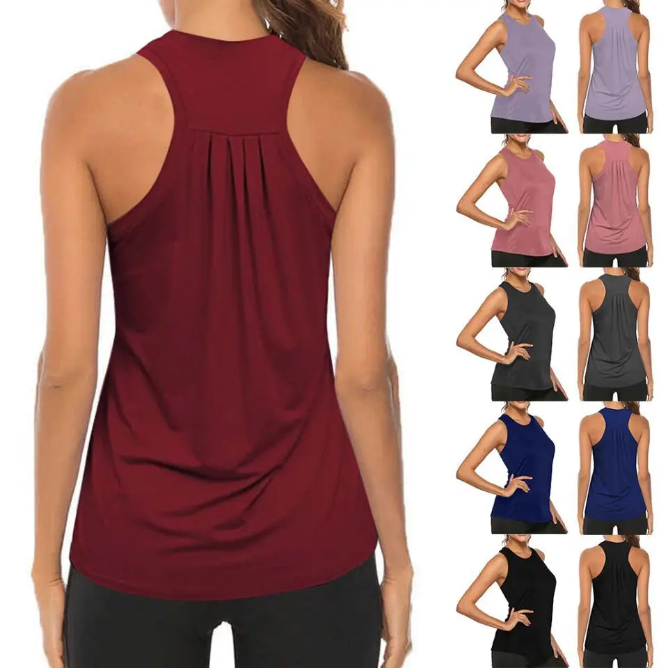 Sleeveless Racerback Athletic Fitness Sport Tank Top