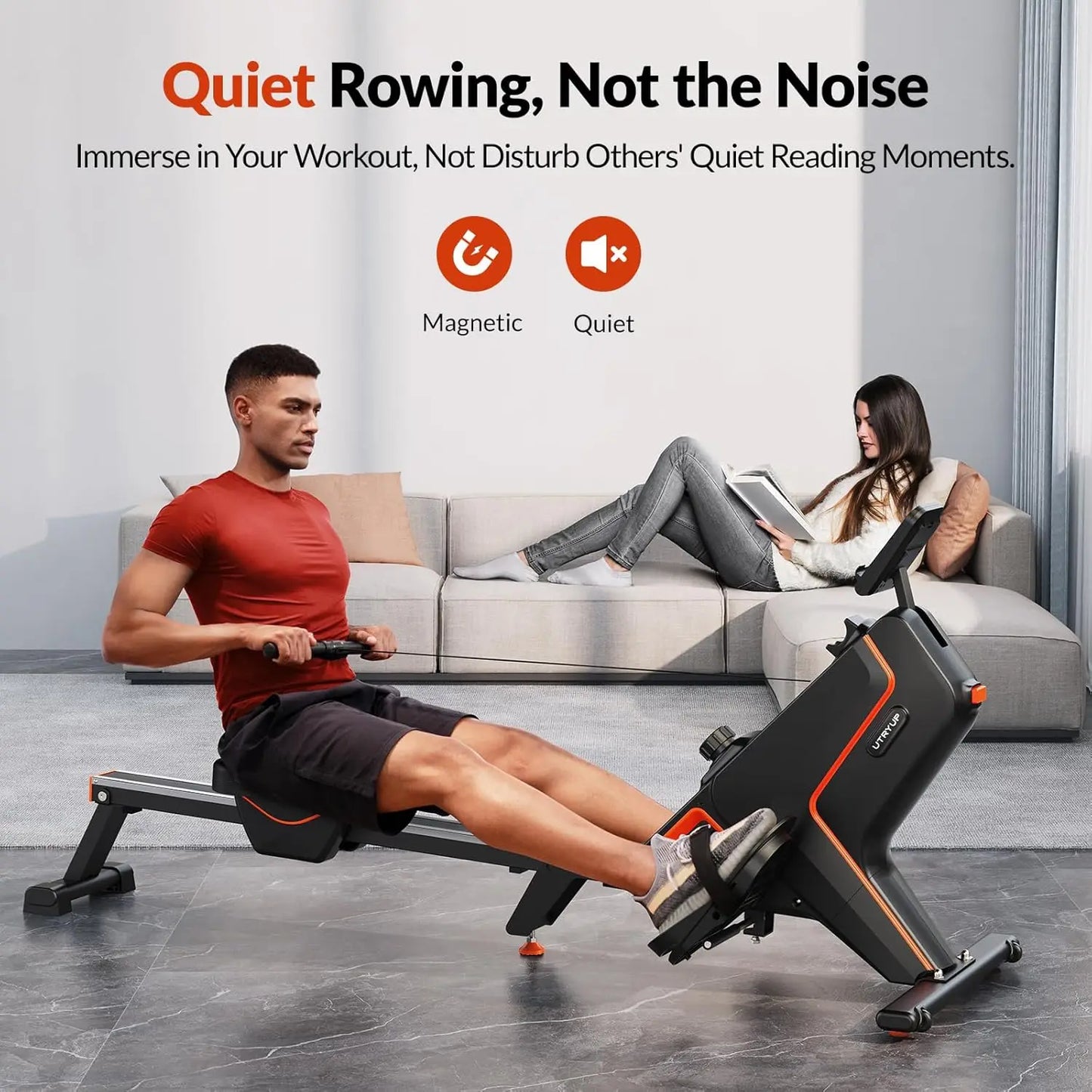 Compact Magnetic Rowing Machine For Home