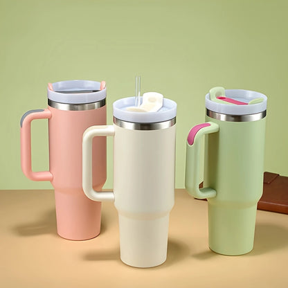 1pc Tumbler With Lid And Straw