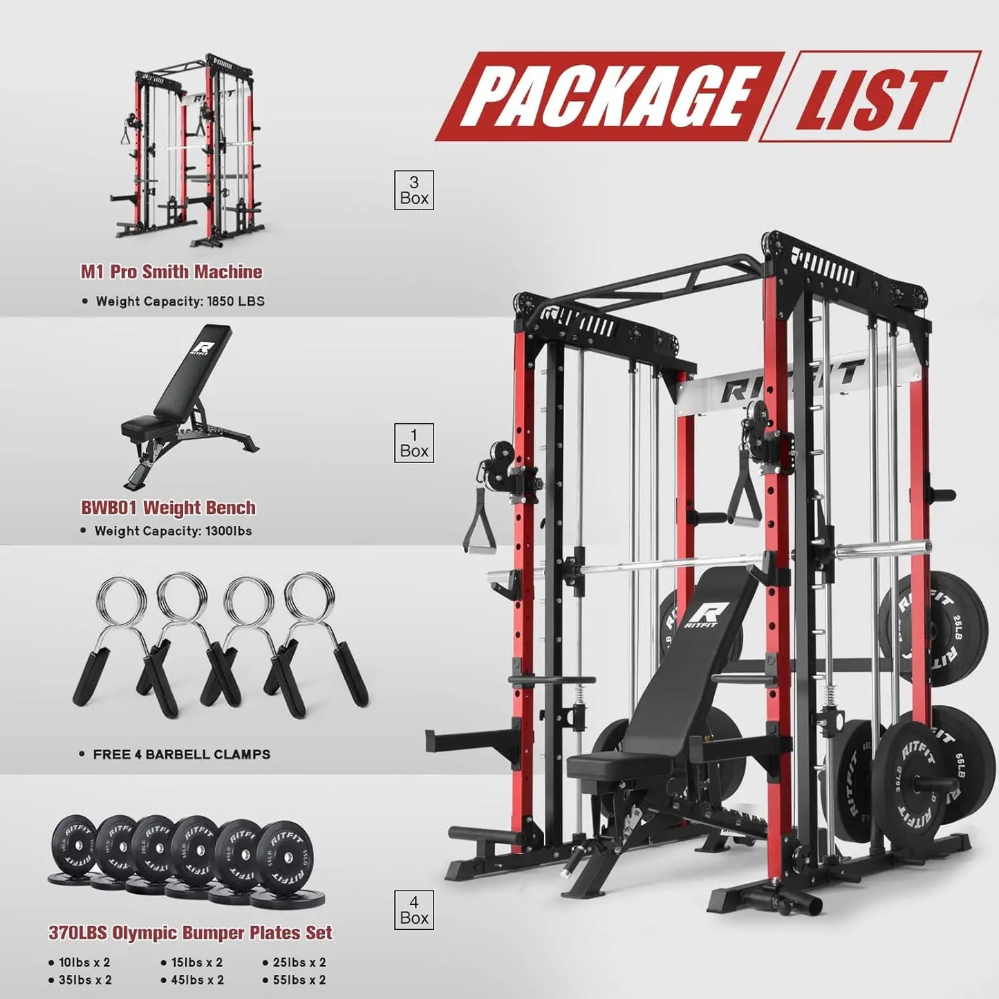 Pro Smith Machine with Cable Crossover System